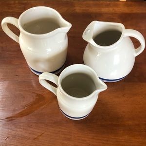 Roseville Pottery pitcher set of 3